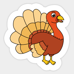 Cute Happy Turkey Farm animal Sticker